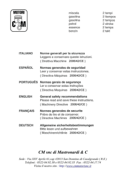 Manuale Motore 2T (in 6 lingue)