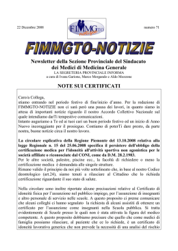 Note sui certificati