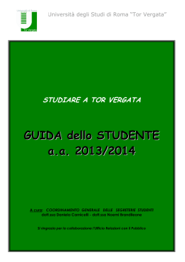 Guida dello studente 2013 -2014