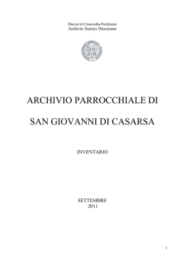 Inventario dell`archivio - Soprintendenza archivistica del Friuli