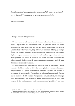 La canzone napoletana - Istituto di Studi sulle Societ&agrave; del