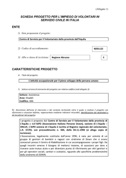 Scheda progetto