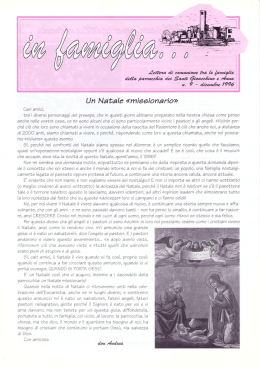 In famiglia n. 9 - Parrocchia Santi Gioacchino e Anna