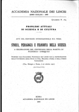 L`insegnamento dinamico di F. Enriques in una moderna didattica