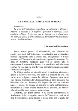 Le armi dell`istituzione