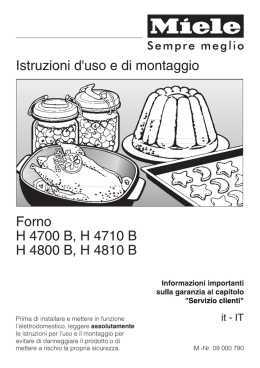Istruzioni d`uso e di montaggio Forno H 4700 B, H 4710