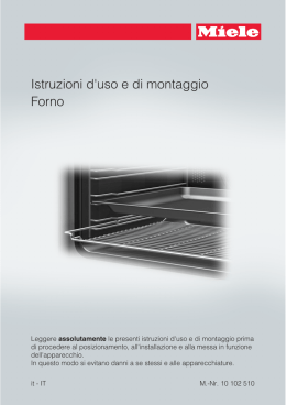 Istruzioni d`uso e di montaggio Forno