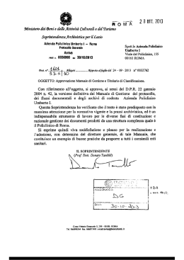 Approvazione Manuale di Gestione