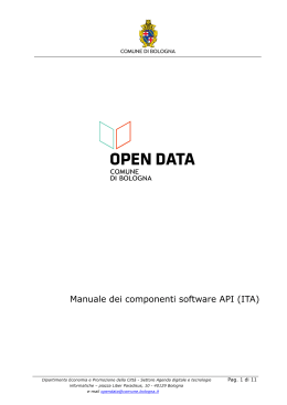 Manuale dei componenti software API (ITA)