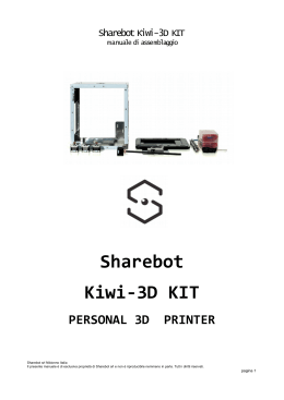 Sharebot Kiwi-3D KIT - Stampanti 3D Verona