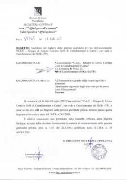 Iscrizione al registro persone giuridiche