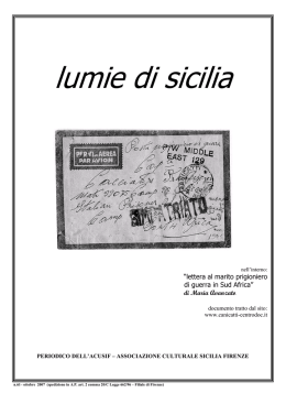 lumie di sicilia n. 61 - Associazione Culturale Sicilia Firenze