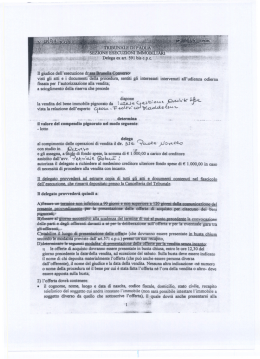 Il giudice dell`emctmione dr.asa Brunella Convereo visti gli atti e i