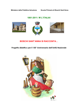 150 anni Unità d`Italia Boschi Sant`Anna