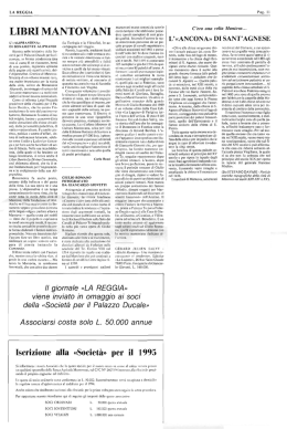 La Reggia giornale della Societ&agrave; per Palazzo Ducale di Mantova