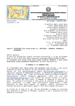 CIRCOLARE N. 145 ISCRIZIONI 2015 2016