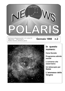 gennaio 1998 - Associazione Ligure Astrofili POLARIS