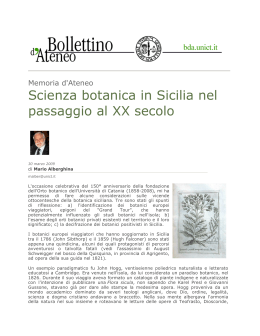 Scienza botanica in Sicilia nel passaggio al XX secolo