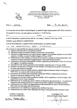 Nomina medico competente - Treviso &ndash; Ufficio scolastico territoriale