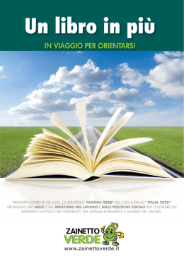 Un libro in pi&ugrave; - Zainetto Verde