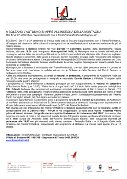 Il TrentoFilmfestival informa.