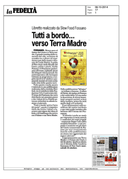 verso terra madre - Content Management Slow Food