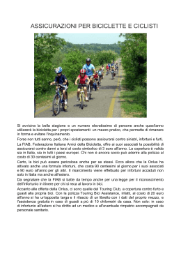 L`assicurazione per Ciclisti e biciclette.