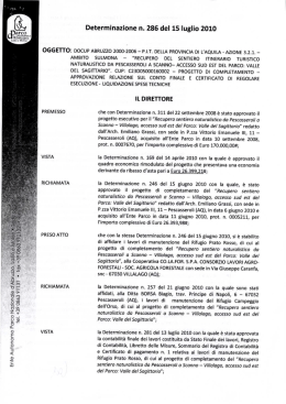Scarica il documento - Parco Nazionale d`Abruzzo Lazio e Molise