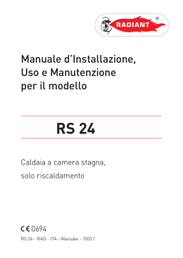 Manuale d`Installazione, Uso e Manutenzione per il modello