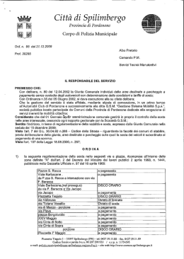 ordinanza n. 95 del 21/12/2009