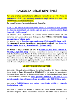tutte le sentenze contro le Banche(clicca qui)