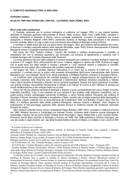 Il Comitato nazionale per le scienze biologiche era