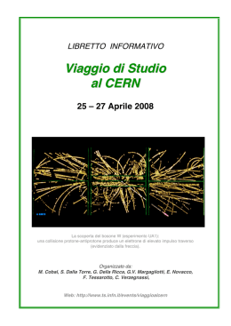 Libretto informativo 2008  - Viaggio al CERN