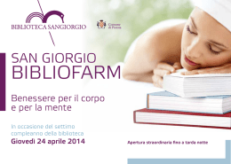 Programma - Biblioteca San Giorgio, Pistoia