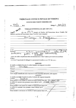 Verbale d`udienza - Vendite Giudiziali