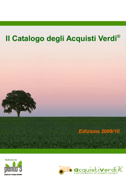 Il Catalogo degli Acquisti Verdi 2009