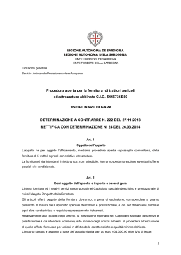 Disciplinare rettificato