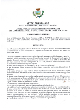 Scarica l`avviso - Comune di giugliano