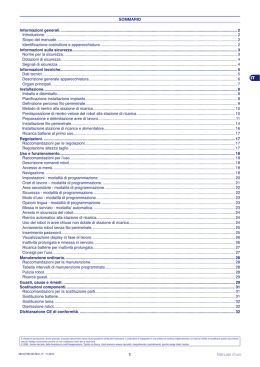 Manuale d`uso SOMMARIO Informazioni generali