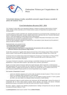 Corsi introduzione alla pesca 2015-2016
