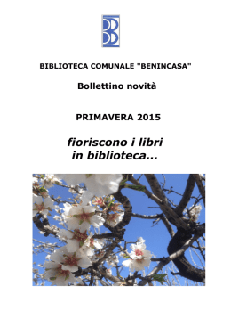 Bollettino Primavera 2015