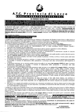 ATC Istanza di ammissione all`esercizio