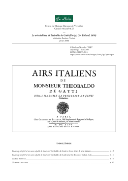 Le arie italiane di Teobaldo de Fatti (Parigi, Ch. Ballard