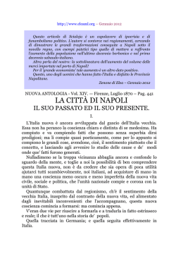 la citt&agrave; di napoli