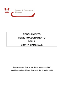Regolamento - Camera di Commercio di Mantova