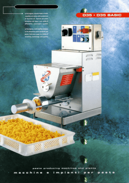 Macchine per pasta e raviolatrici