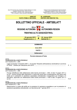 Supplemento n. 3 - Regione Autonoma Trentino