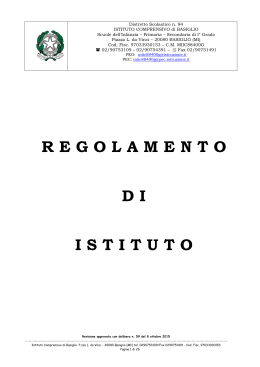 Modifiche al regolamento di Istituto 8 ottobre 2015