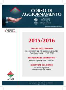 i corso di aggiornamento dm140 anaci pavia 2015