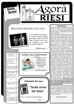 “Sulle orme del Sole”